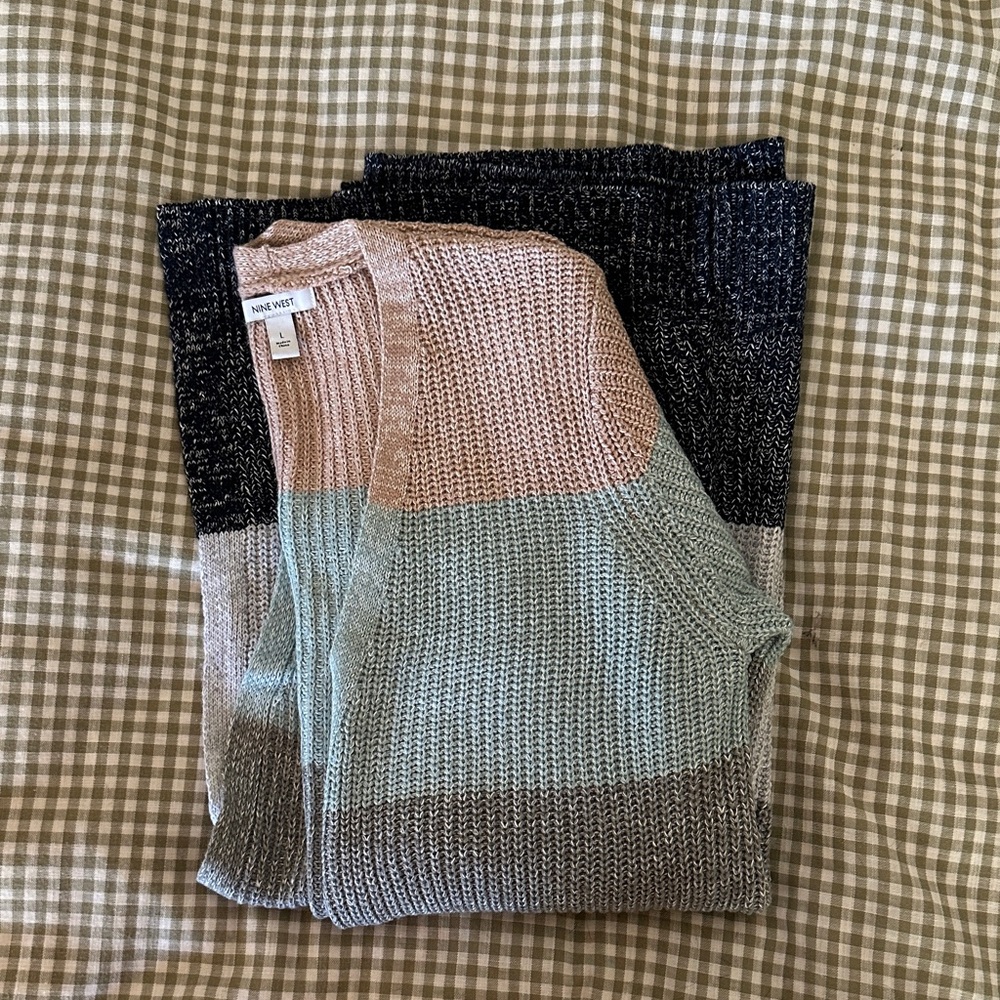 Nine West Multicolor Knit Cardigan